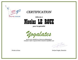 qui suis-je Le Roux Nicolas instructeur certifié de yogalates