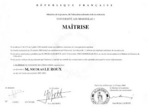 qui suis-je Le Roux Nicolas Maîtrise sciences de l'éducation