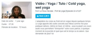 Vidéo / Yoga / Tuto / Cold yoga, wet yoga