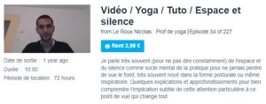Vidéo / Yoga / Tuto / Espace et silence