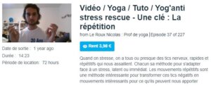Vidéo / Yoga / Tuto / Yog'anti stress rescue - Une clé : La répétition