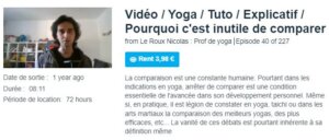 Vidéo / Yoga / Tuto / Explicatif / Pourquoi c'est inutile de comparer