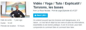 Vidéo / Yoga / Tuto / Explicatif / Torsions, les bases