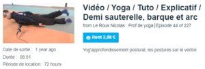 Vidéo / Yoga / Tuto / Explicatif / Demi sauterelle, barque et arc
