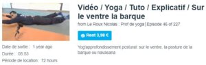 Vidéo / Yoga / Tuto / Explicatif / Sur le ventre la barque