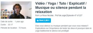 Vidéo / Yoga / Tuto / Explicatif / Musique ou silence pendant la relaxation