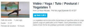 Vidéo / Yoga / Tuto / Postural / Yogalates 1