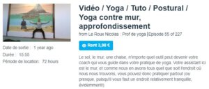 Vidéo / Yoga / Tuto / Postural / Yoga contre mur, approfondissement