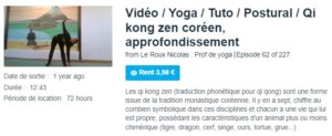 Vidéo / Yoga / Tuto / Postural / Qi kong zen coréen, approfondissement