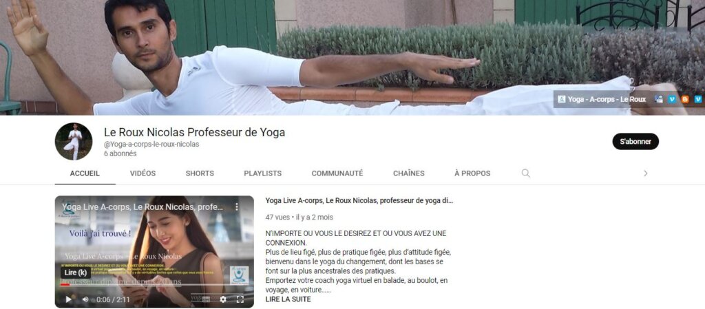 Cours de Yoga Le Roux Nicolas