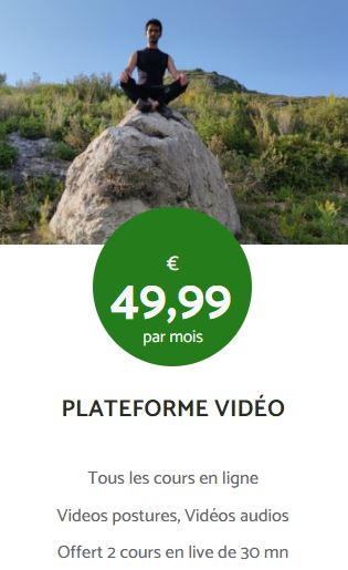 Abonnement de cours de yoga plateforme vidéo